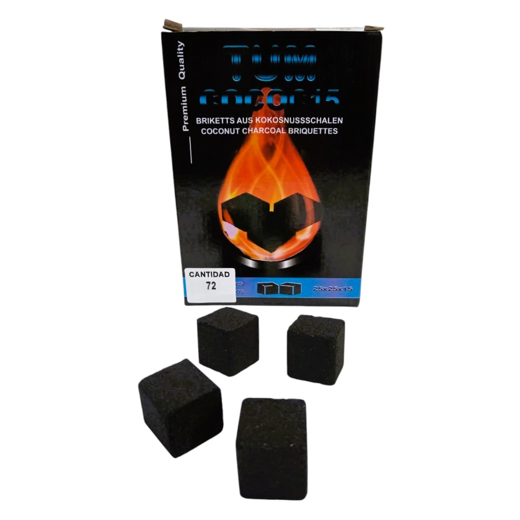 Carbón Coco Para Narguile Display x72unds